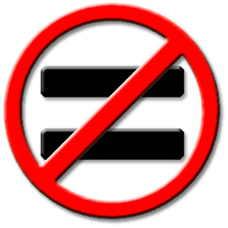 not equal to sign not equal to sign